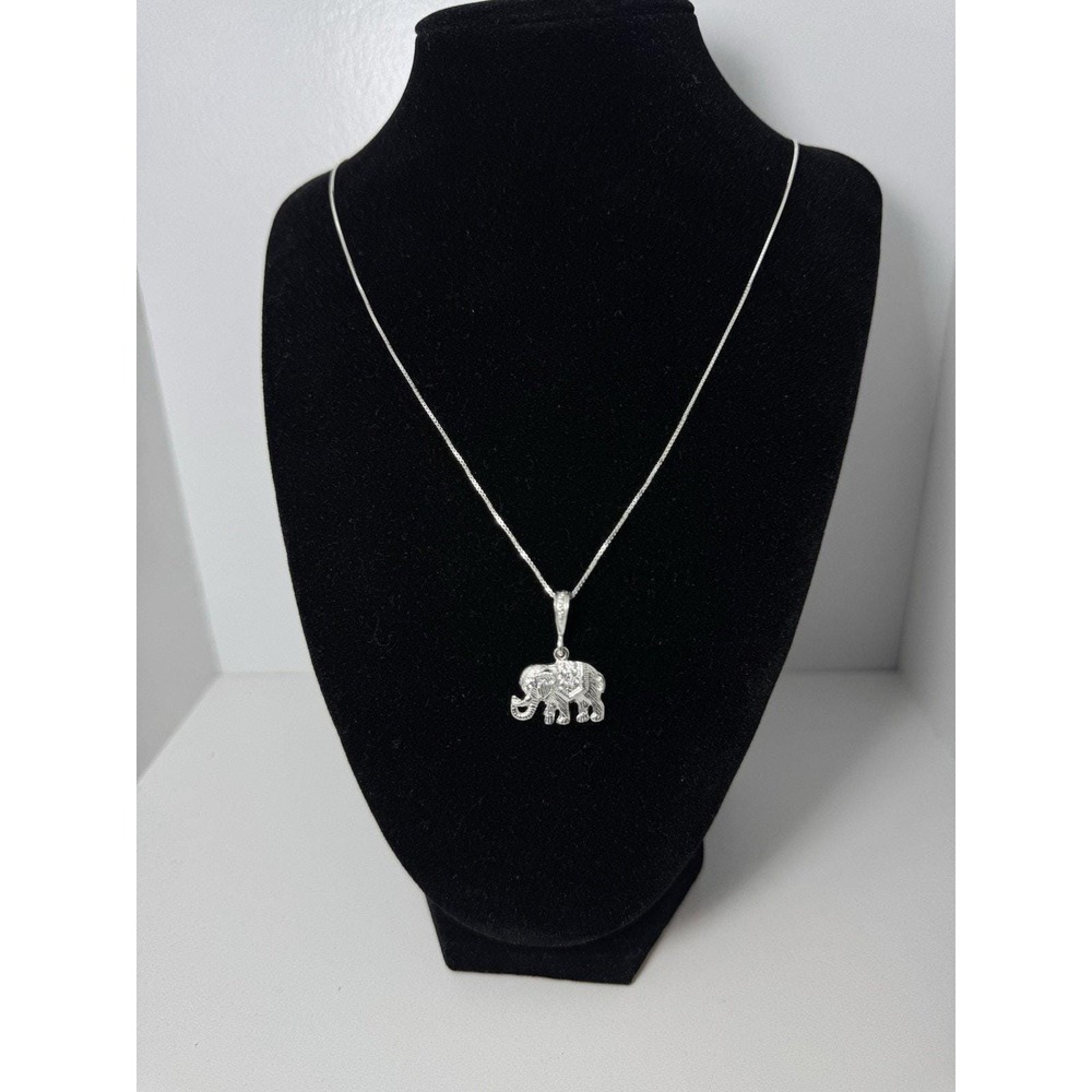 Cadena Finita Con Dije De Elefante De Plata 925 - 24 Inch‎